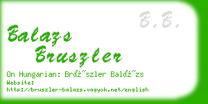 balazs bruszler business card